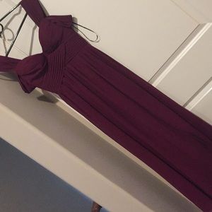 Lulus wine bridesmaid dress